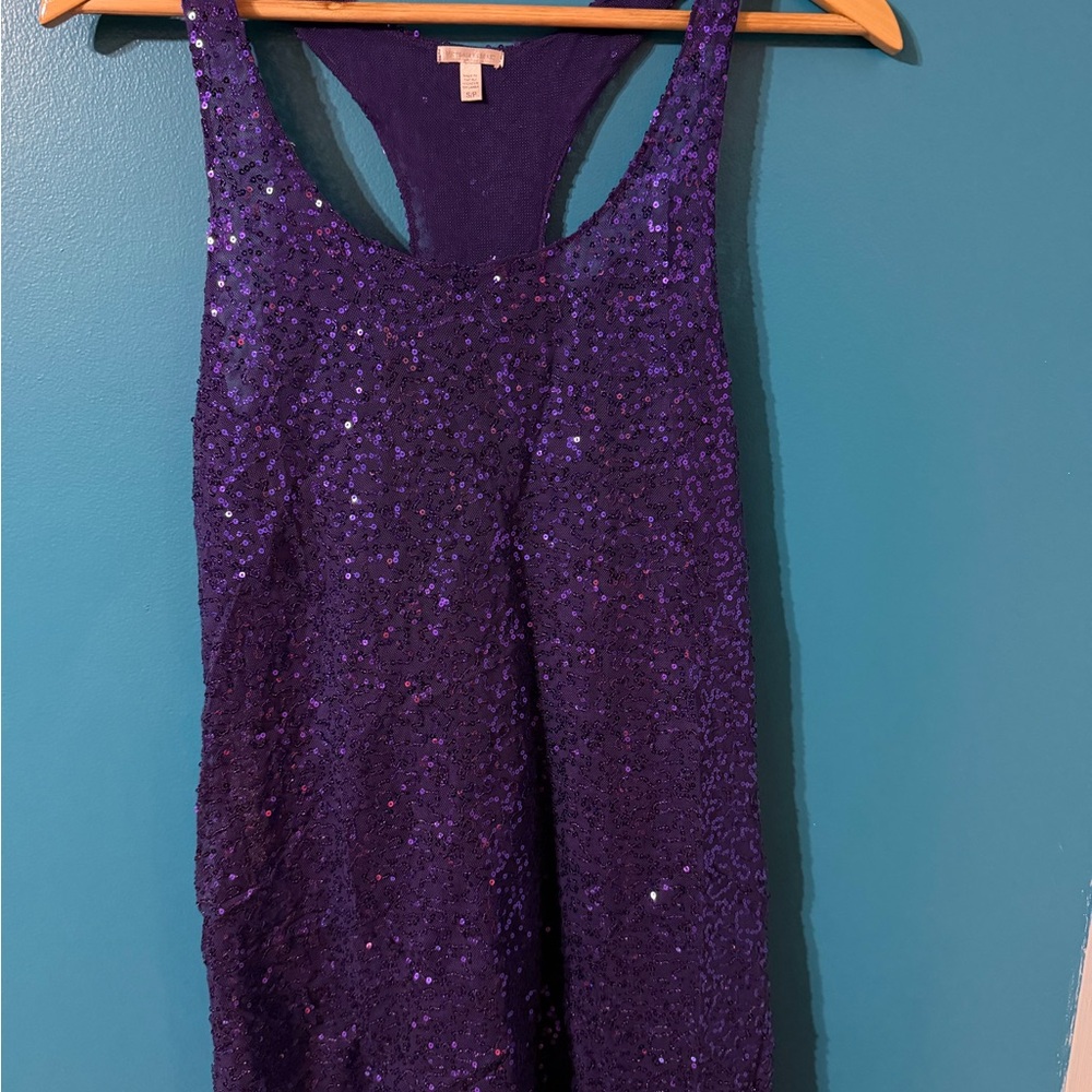 Victoria's Secret Purple Sequin Tank Top